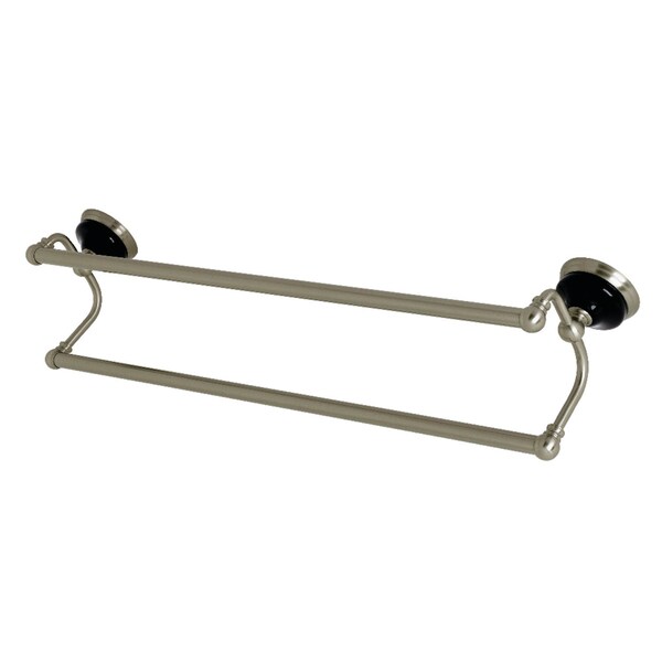 BA9113BN Water Onyx 24" Dual Towel Bar, Brushed Nickel